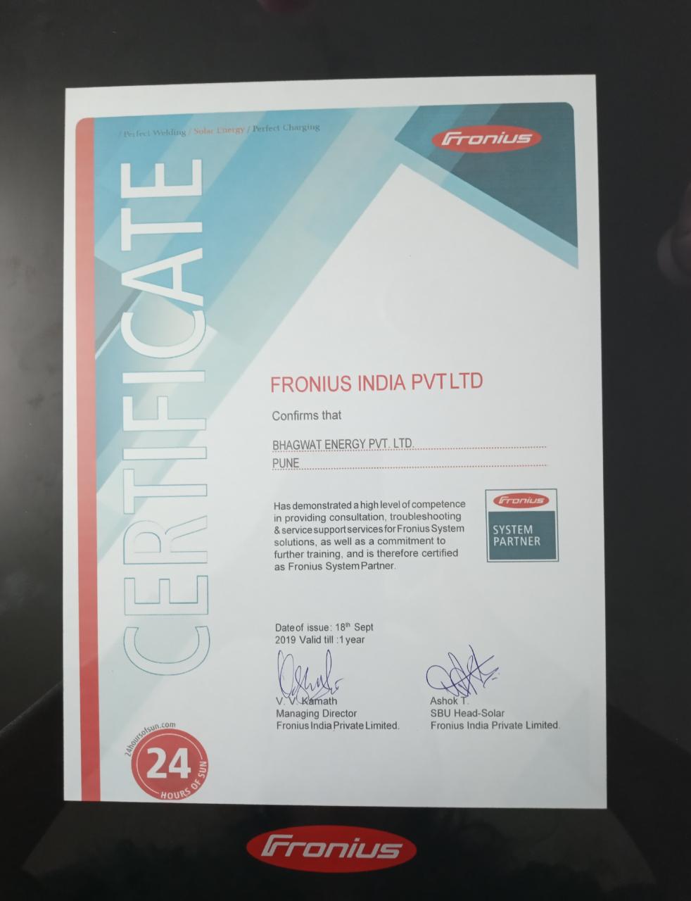 Fronius_certificate